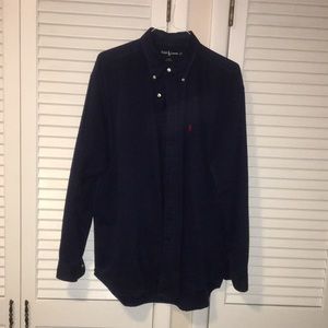 Ralph Lauren Navy Blue button down Oxford shirt